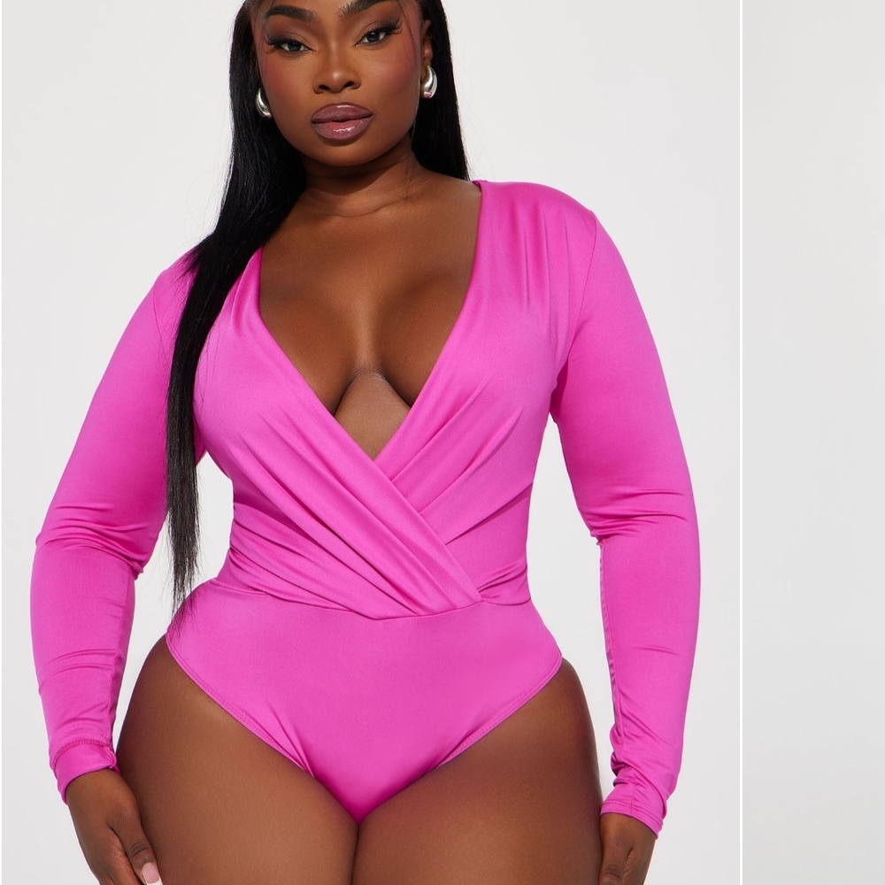Vibrant Pink Long Sleeve Bodysuit